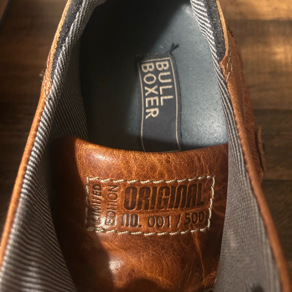 Bull Boxer Men's Sz 9 Chestnut Brown Leather Limited Edition 1/500 Dress Shoes - Picture 12 of 15